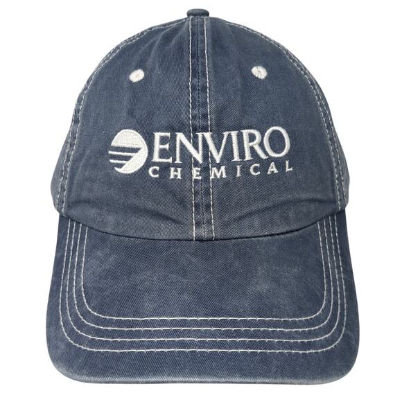 Enviro Chemical Strapback Baseball Cap Blue One Size Adjustable Ahead Headwear - Picture 1 of 10